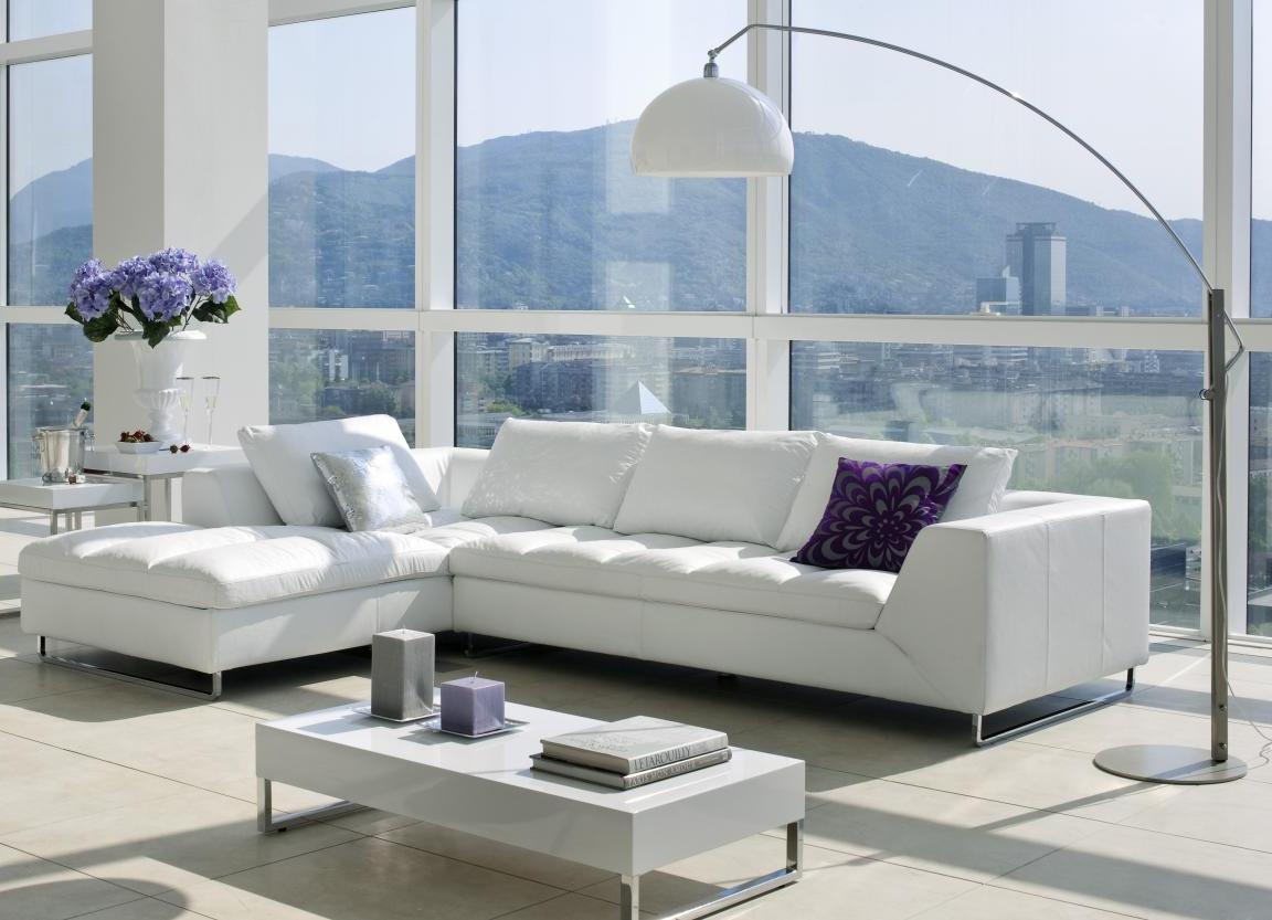 Grand canapé en cuir écologique